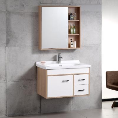 China Cheap Modern Waterproof Mirrored Bathroom Cabinet Wall Mount Sink Waterproof Mirrored Bathroom Vanity Set for sale