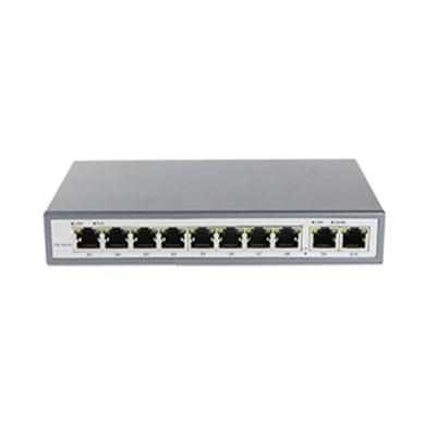 China FTTX 10/100/1000M 10 Port Gigabit POE Switch 8 Full Port RJ45 * POE Ports + 2 * for sale