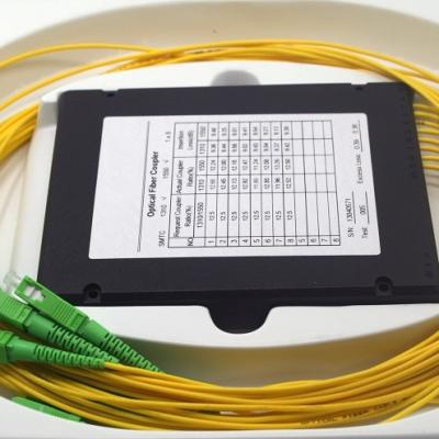 China FTTX ABS Box Fiber Optic PLC Splitter 1x8 1 to 8 Ways ABS TYPE 1X8 PLC Splitter for sale