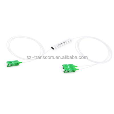 China FTTH FTTB FTTX Network 1x2 PLC Fiber Splitter, Mini Module, 0.9mm, SC/APC for sale