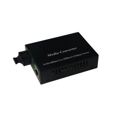 China FTTX SC Media Converter 10/100/1000M Dual Fiber Media Converter SM MM Fiber Optic WDM 20KM 40KM 60KM 80KM Converter for sale