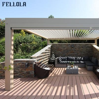 China Easily Assembled Pergola Bioclimatic Aluminum Pergola Systems Electric Pergola for sale