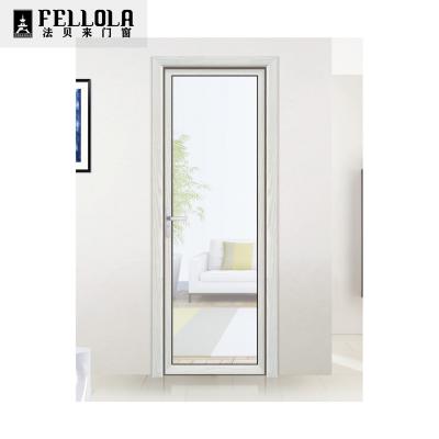 China Fellola Modern Aluminum Interior Black Kitchen Steel Framed Hinged Glass Doors for sale