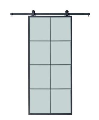 China Modern Doors China Supplier and Manufacturer Simple Modern Lowes Price Wrought Iron Sliding Barn Door for sale