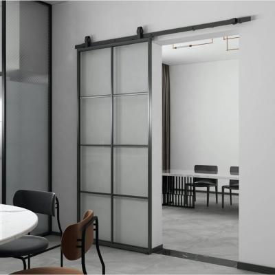 China Modern High Quality Rustproof Galvanized Carbon Steel Barn Door For Residential Space Design Sliding Doors For Bathrooms for sale