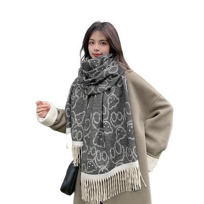 China Cashmere Winter Elegant Long Shawl Pashmina Warm Feeling Smooth Printed Soft Elegant Scarf for sale