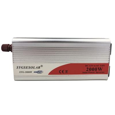 China Aluminum Alloy 12V 24V 48V AC 110v 220v 2000w DC Modified Sine Wave Power Inverter for sale