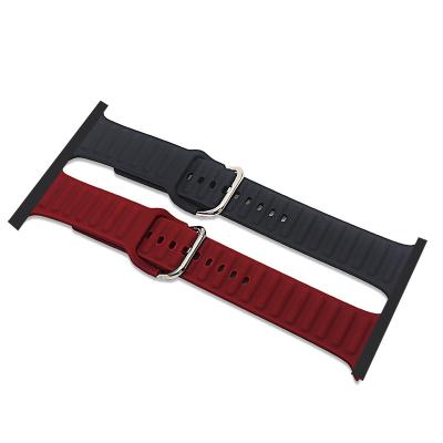 China Beautiful Sport Silicone Watch Band Buckle 40mm 44mm Rubber Strap For Iwatch 38mm 42mm Strap Bracelet For Apple Watch for sale