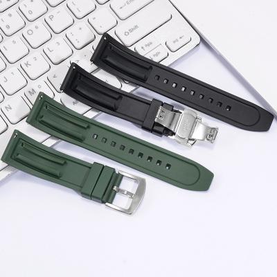 China Silicone Quick Release Watch Band 20mm 22mm 24mm Quick Release Watchband Rubber Steel Buckle for Amazfit GT 2 for Samsung Galaxy Watch for sale