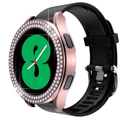 China Protector 44mm Diamond Case 40mm Daily Protector Shell Accessories Cover No Life Screen For Samsung Galaxy Watch 4 for sale