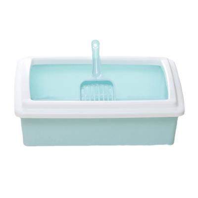 China Wholesale High Quality Viable Open Rectangular Box Cat Litter Box To Send Cat Litter Shovel Toilet Pet Cleaning Care Products for sale