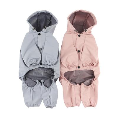 China Dog Clothing Rainproof Breathable Reflective Dog Viable Hot Selling Quadruped Raincoat for sale