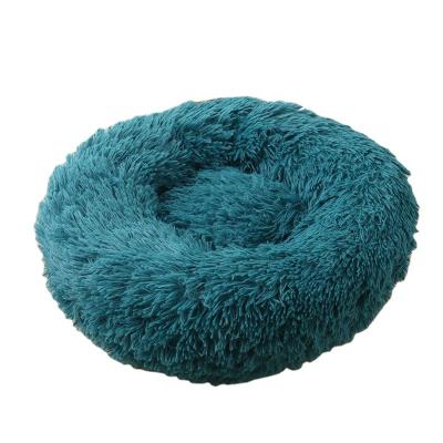 China Wholesale Viable Multiple Colors Comfortable Round Plush Pet Mattress Cat And Dog Removable And Washable Kennel for sale