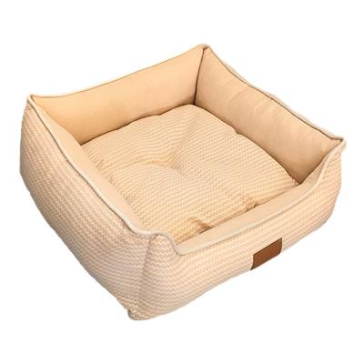 China Summer Kennel Breathable Cat And Dog Place Removable And Washable Breathable Cotton And Linen Pet Mat for sale