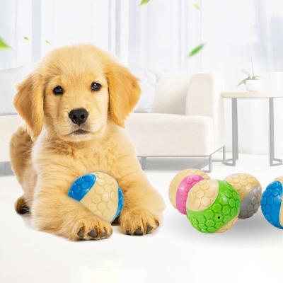 China New Hot-selling Sustainable Ball 6cm Color Matching TPR Healthy Dog Chewing Molar Pet Interactive Toy for sale