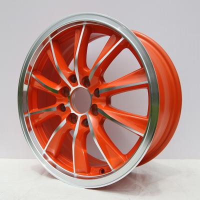 China Modern Desgin Aftermarket Color ful Machined Face Lip 15 16 Inch Alloy Wheels 4 Hole for sale