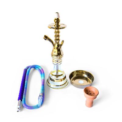 China Minimalist Arabic Hookah Set Egyptian Type Alloy Hose Single Shisha Portable Travel With SMOKE PIPE for sale