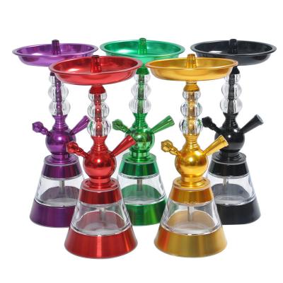 China Minimalist Arabic Medium Aluminum Acrylic Shisha Set Hookah Smoking Water Pipe for sale