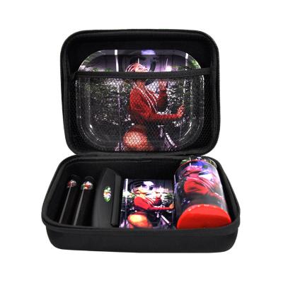 China Wholesale Minimalist Portable Stain Metal Cigarette Roll Tray Smoke Pipe And Tobacco Pipe Smoking Pipe Set Gift for sale