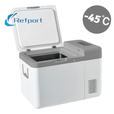 China 25L Volume Portable Freezer 25C to -45C Temperature Desktop Quietness Fresh Cold Storage for sale