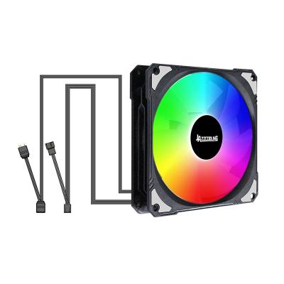 China Hot Sale Cooler Black Computer Case Argb 120mm 5V 3PIN+4PIN Computer Case Fan PWM Cooler Fans For PC for sale