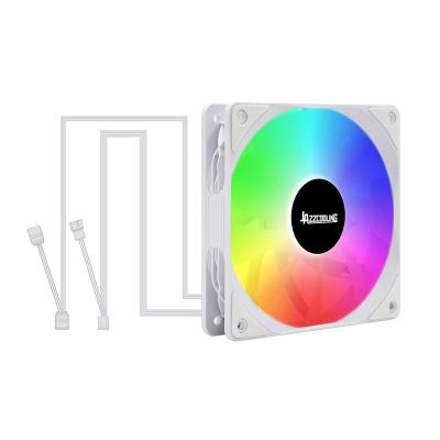 China Hot Sale 120mm 5V 3 PIN Fan Computer Aura Sync Quiet PWM Controllable White PC Case Cooler Argb Computer Case Fan Cooling PWM Fan for sale