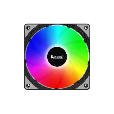 China Black Computer Case New Design 120mm 12v 3pin+4pin RGB Colorful Fan For PC Computer Case for sale