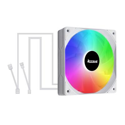 China Hot Sale 120mm 5V 3PIN ARGB Computer Case Computer Case Cooler Fan Aura Sync Quiet PWM Controllable White PC Case Cooling PWM Fan for sale