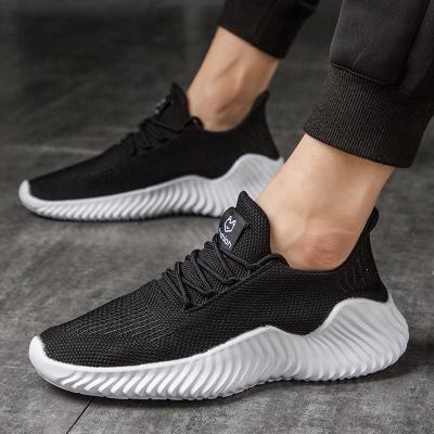 China Fashion Trend Hot Sale Breathable Soft Men's Shoes Running Jogging Black Sneakers For Men for sale