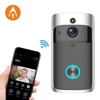 China Two Way Audio All New HD 720P Smart Wireless Wifi Ring Video Doorbell Wi-Fi Door Bell Camera V5 2 Way Talk With WowCam APP for sale