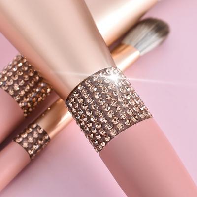 China Custom Logo Foundation Make Up Brushes Private Label Makeup Brushes Rose Gold Makeup Brushes Crystal Handle Glitter Free Sample Home.Hotel.salon for sale