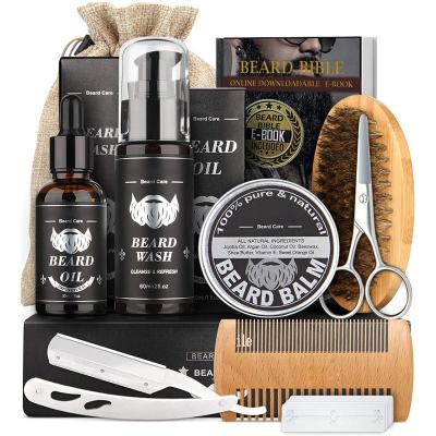 China Whitening Day and Night Oil and Beard Balm Men's Beard Balm Men Apron Large Beard Care Kit Private Label Beard Care White for sale