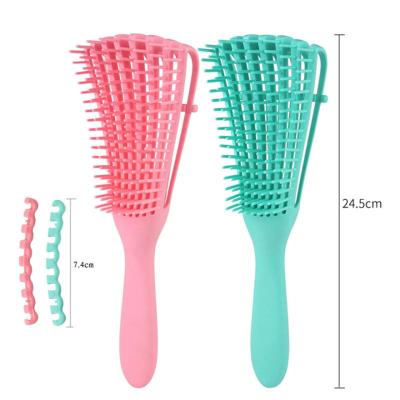 China Kids Home Flexible Octopus Wet Tangle Personalized Logo Brush Hair Private Label Logo Detangling Hair Brush Custom Made for sale