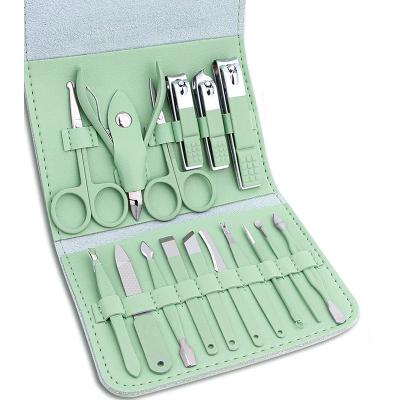 China 16Pcs Manicure Set Pedicure Knife Toe Nail Cuticle Dead Skin Remover Stainless Steel Feet Care Kit Durable Professional Tool Kit for sale