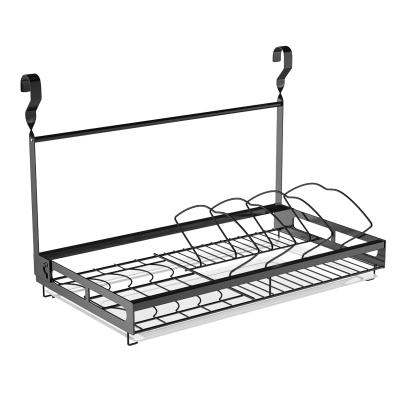 China Stainless Steel Wall Hanging Accessories Metal Dish Dish Rack Viable Folding Organizer For Kitchen for sale