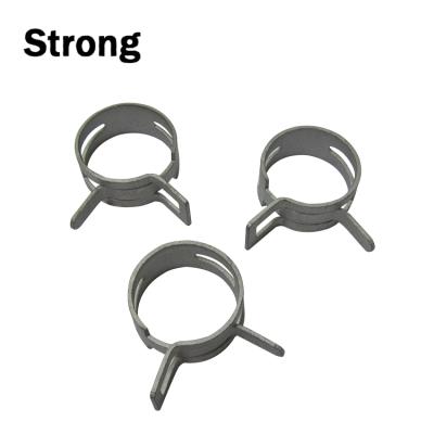 China Wholesale Price Heavy Duty Spring Steel Material 8mm 9mm 10mm All Sizes Spring Hose Clamp With Custom Galvanized Nickel Galvanized for sale