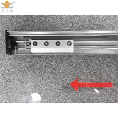 China Office Easy Glass Wall Decoration Set Aluminum High Performance Flush Glass Sliding Door System for sale