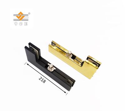 China Traditional L Shaped Gold Glass Door Accessories Aluminum Alloy High End Glass Door Clip for sale