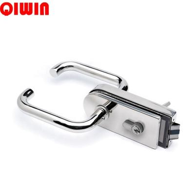 China Mortise Glass Interior Aluminum Frame Hardware Security Back and forth Glass Door Lock for sale