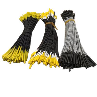 China Sustainable Wholesale Custom Polyester Rope With Silicone Tips Zipper Puller Rope For Garment for sale