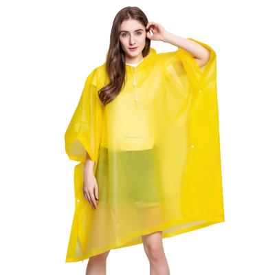 China Eco-Friendly Eva Lightweight Raincoat Poncho Rain Reusable Hooded Outdoor Coat for sale