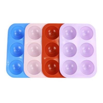 China Small Jelly Chocolate Baking Silicone Cake Mold Hemispherical Semicircular Hot Stocked From 6-Holes Sale for sale