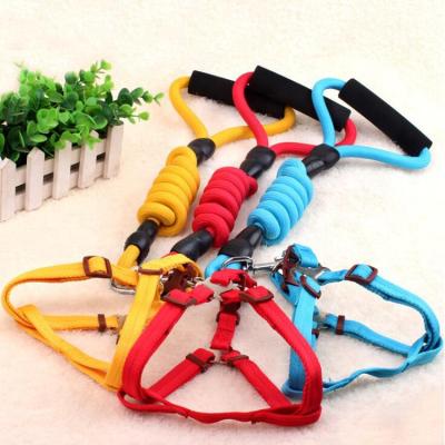 China Wholesale 6 Colors Cheap Viable Reversible Harness Long Dog Collar Leash Eco Friendly Lightweight Nylon Set for sale