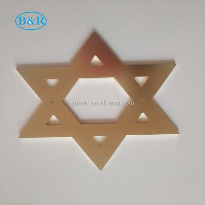 China DM03 Style Metal American David Star For Jewish Funeral Casket Decoration Use for sale