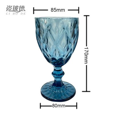 China Traditional Water Tumbler Colored Amber Drinking Glass Sets Antique Mercury Tea Glassware Drinking Glasses Cup for sale