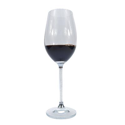 China Diamond Filled Glass in Modern Disposable Wine Glass Decanter Wine Glass Pole Zinc Alloy Fittings for sale