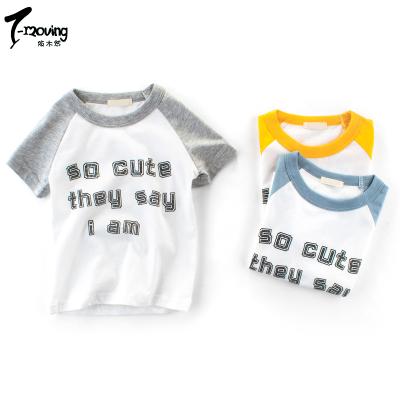 China Breathable Hot Sale Boy Clothes Cotton T Shirt Short Sleeve Kids Tee Shirts for sale