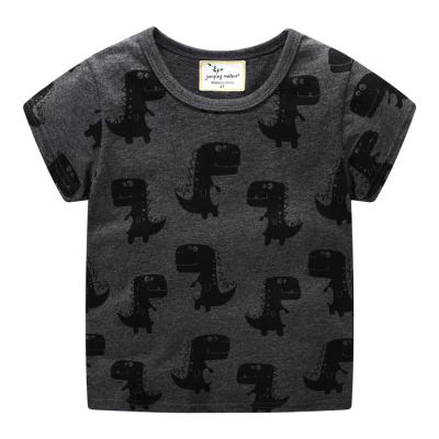 China 2019 Short Sleeve Cotton T-shirt Round Neck Dinosaur Printing Boy Short Sleeve Boys T-shirt Children's Clothing for sale