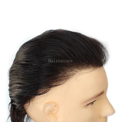 China Freestyle Hair Invisible Super Thin Skin Low Hand Tied Hair Piece Hairpiece For Men for sale