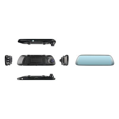 China NIGHT VISION 10 inch 1080P Two Cam Camera Car DVR Support Slide Rear View Mirror Dash Through View Range for sale